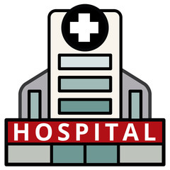 Modern Hospital Building vector illustration. EPS10