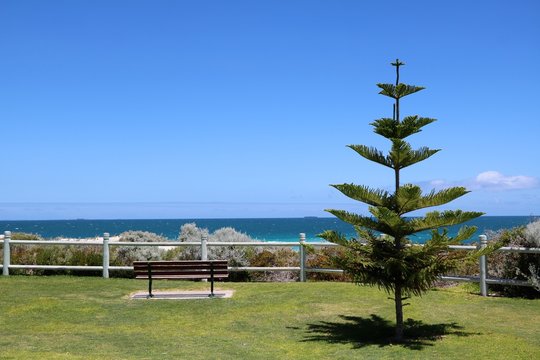 Holidays at Indian Ocean and Cottesloe Beach in summer, Western Australia