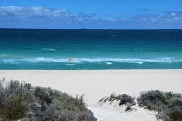 Fototapeta na wymiar Holidays at Scarborough Beach in Perth Western Australia, Australia 