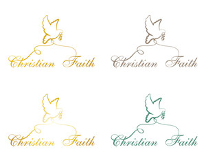 Logo christian faith pigeon
