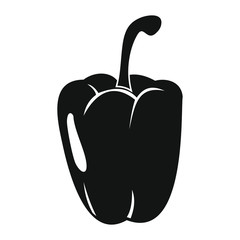 Paprika black simple silhouette icon vector illustration for design and web isolated