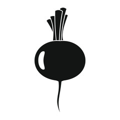 Beet black simple silhouette icon vector illustration for design and web isolated