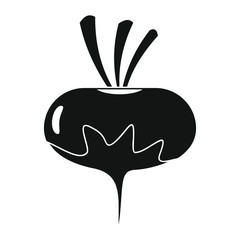 Radish black simple silhouette icon vector illustration for design and web