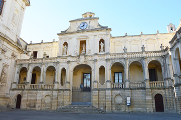 Fototapeta na wymiar Episcopio Palace also known Palazzo Arcivescovile, Lecce, Italy