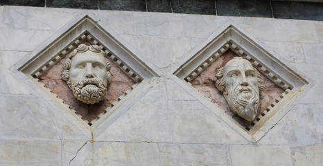 Sculpture at the Baptistery of Siena, Tuscany, Italy