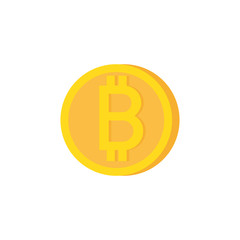 Bitcoin Flat Business Icon Vector Illustration