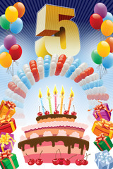Fifth birthday poster