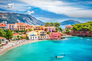 Washable wall murals European Places Assos village in Kefalonia, Greece
