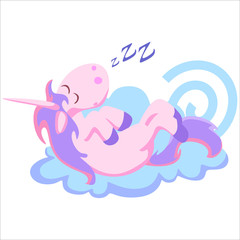 cute unicorn isolated set, magic pegasus flying with wing and horn on rainbow, fantasy horse vector illustration, myth creature dreaming on white background