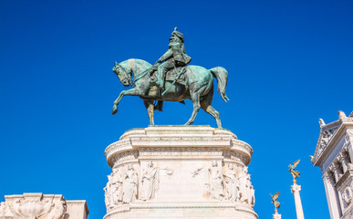 Obraz premium National Monument to Victor Emmanuel II or Altare della Patria built in honour of Victor Emmanuel in Rome, Italy.