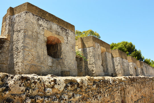 Roman decanting and sedimentation tanks end of roman aqueduct of Brindisi, Apulia, Italy
