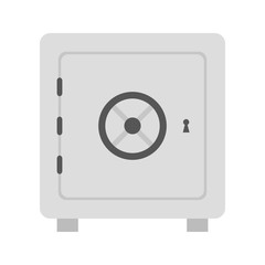 Flat icon bank safe isolated on white background. Vector illustration.