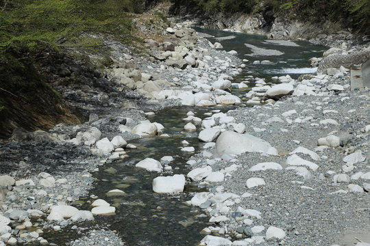 The Kurokura river in the Yushin valley, Kanagawa prefecture, Japan