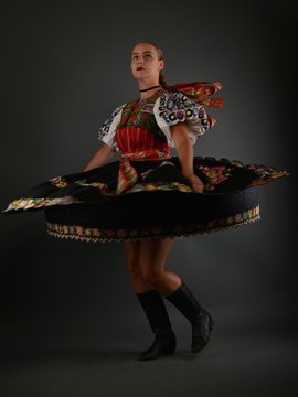 Slovakian folklore. Traditional costume.