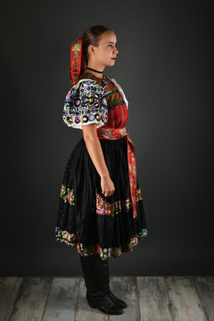 Slovakian folklore. Traditional costume.