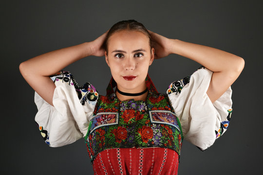 Slovakian folklore. Traditional costume.
