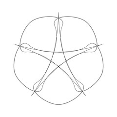 Symbols and symmetrical geometric pattern