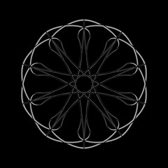 Symbols and symmetrical geometric pattern