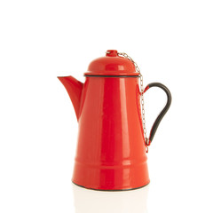 Red vintage coffee pot