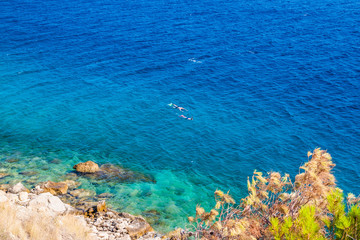 Naklejka na ściany i meble amazing beach on Makarska Riviera, Dalmatia, Croatia