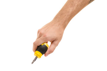 Screwdriver in hand