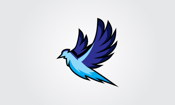 Flying Bird Illustration Logo