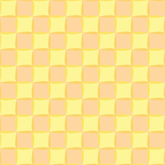 Seamless Yellow and Orange Wavy Squares