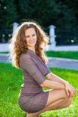 Portrait of beautiful young happy woman