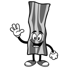 Bacon Strip Waving Illustration