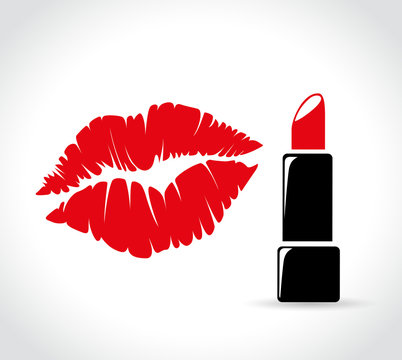 kiss and lipstick icons