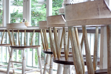 Obraz na płótnie Canvas blurry photo of stool at counter bar