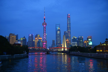 Fototapeta premium Shanghai world financial center skyscrapers