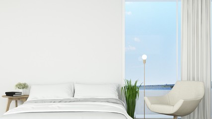 Bedroom  3D Rendering view nature 