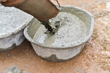 Mixing concrete bowl