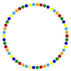 Frame - Various Color Dots 