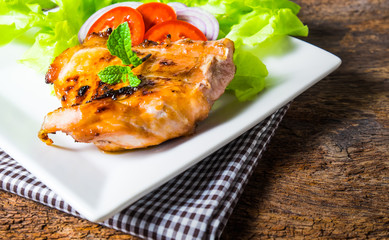 grilled pork steaks