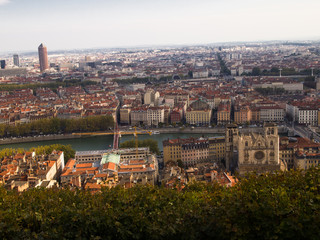 Obraz premium Panorama over Lyon France