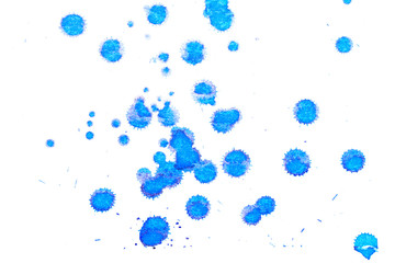 Abstract blue ink splash