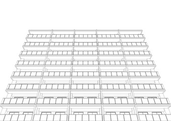 wireframe apartment. condominium.
