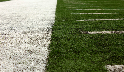 FootballStadium Grass Turf Sideline with Yardage Markers