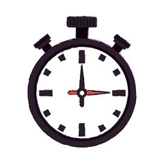 colorful stopwatch doodle over white background vector illustration