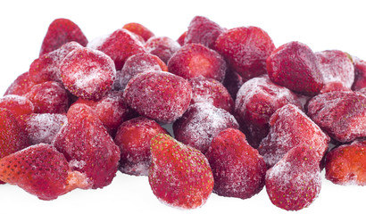 frozen strawberries background