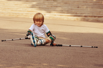 little Skater after fall