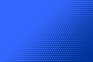 Comic dotted pattern. Blue color. Halftone background Retro backdrop with circles, dots.