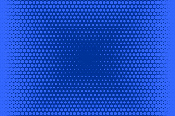 Comic dotted pattern. Blue color. Halftone background Retro backdrop with circles, dots.