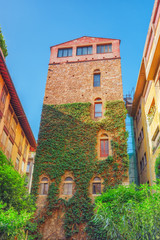 Fototapeta na wymiar Beautiful landscape living tower and historical view of the Florence. Italy.