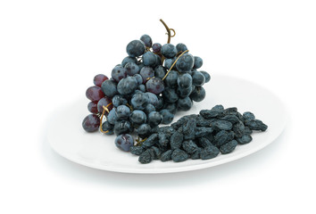 Grapes and a frost on a plate