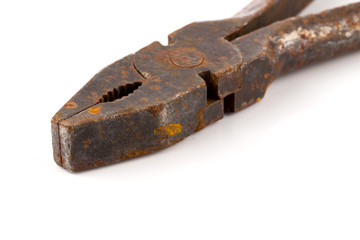 Old rusty pliers