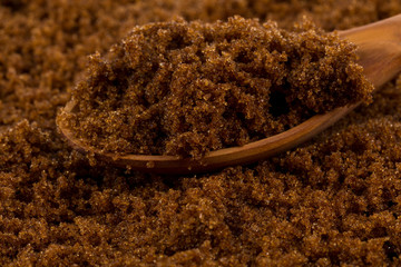Brown sugar in spoon