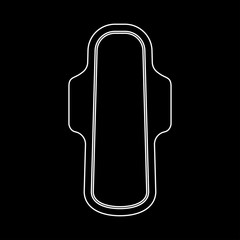 Sanitary napkin white color icon .